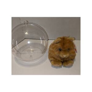 Vintage 1997 Puffkins Cinnamon the Brown Cat Beanie Plush Toy Tags Case Swibco